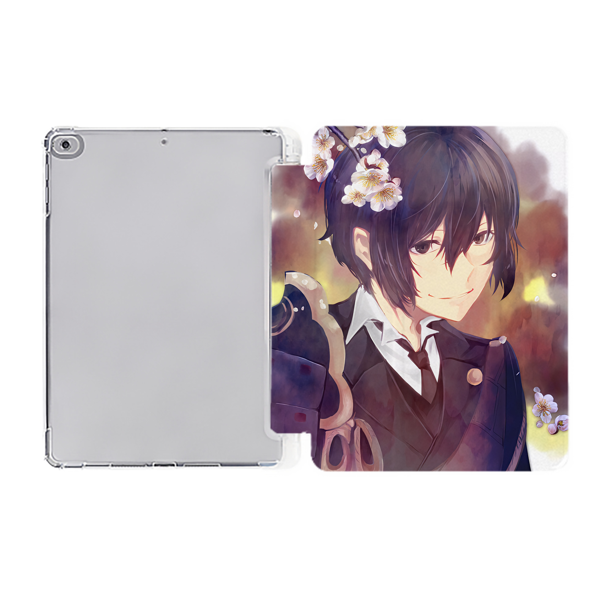 （画像用） 文豪ストレイドッグス Bungo Stray Dogs IPad ケース ペン収納付き 三つ折りスタンド PUレザー×シリコン 対応機種9.5/10.5/10.9インチ